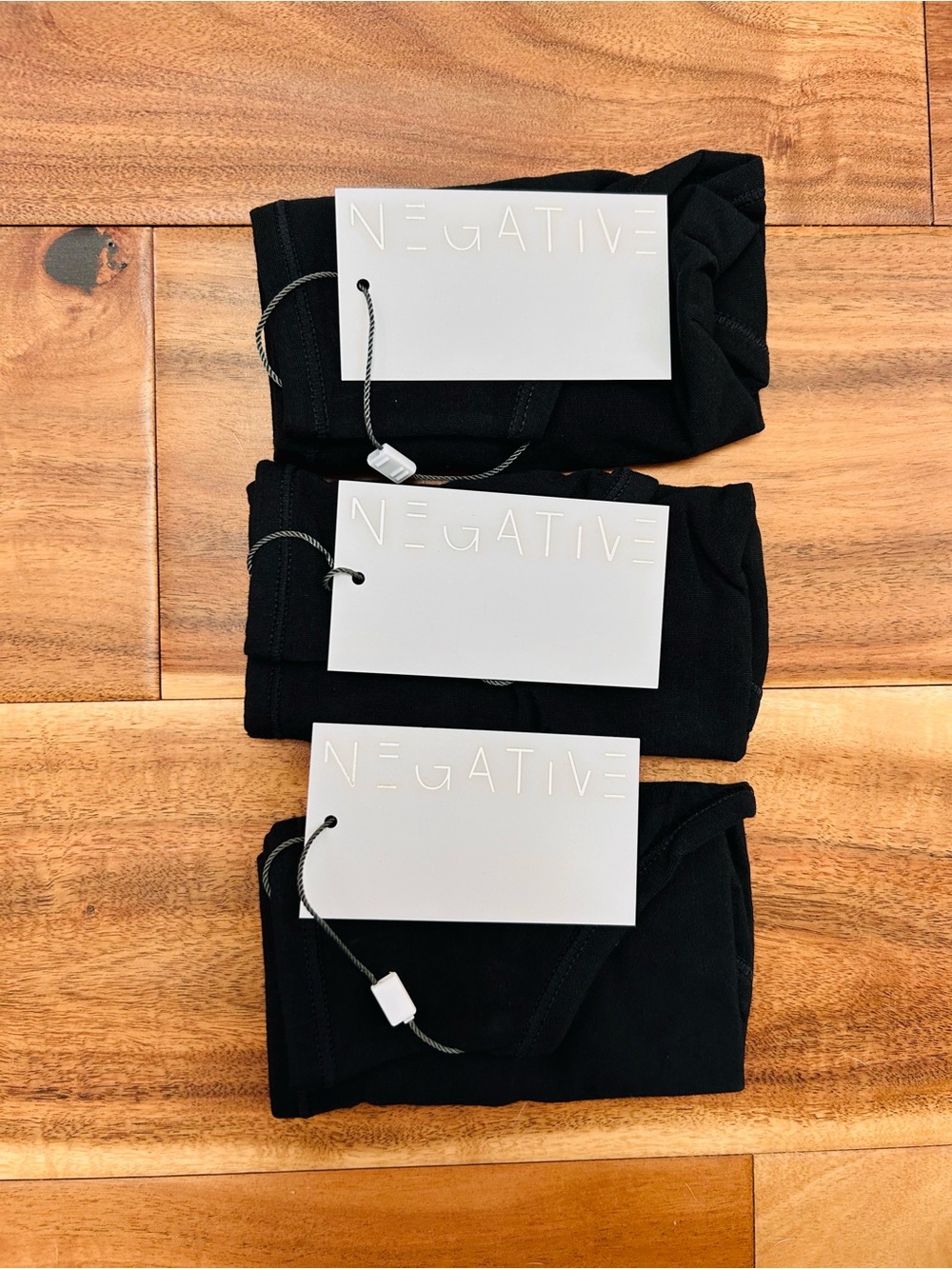 Negative Underwear Cotton French Cut Brief 3-Pack Black M/L NWT - Picture 3 of 6